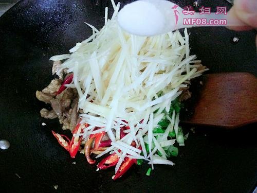 肉丝炒子姜的做法