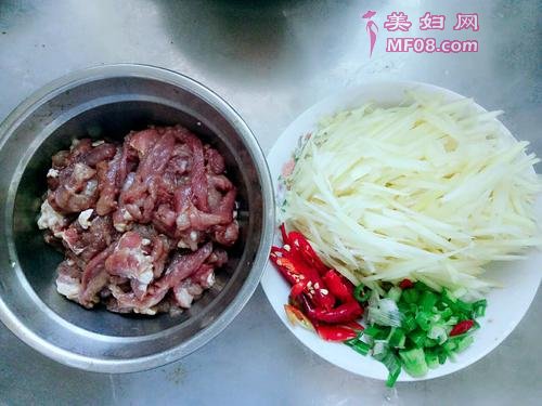 肉丝炒子姜的做法