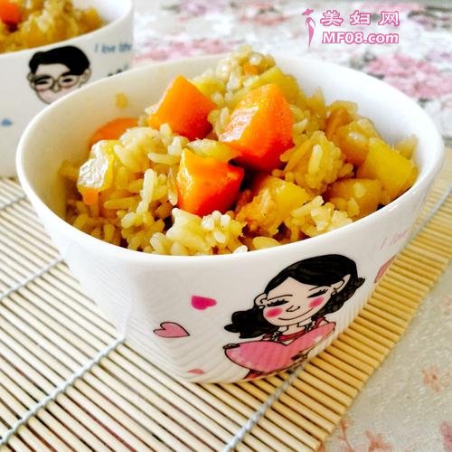 胡萝卜土豆香肠焖饭的做法