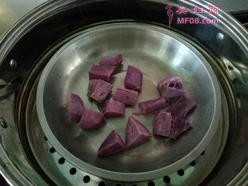牛奶紫薯米糊的做法