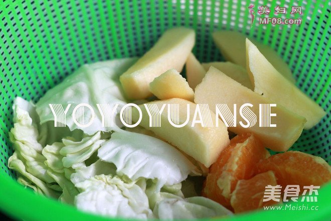 苹果橙子圆白菜汁的做法