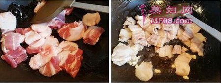 白萝卜炒五花肉的做法步骤5-6