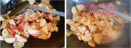 白萝卜炒五花肉的做法步骤7-8