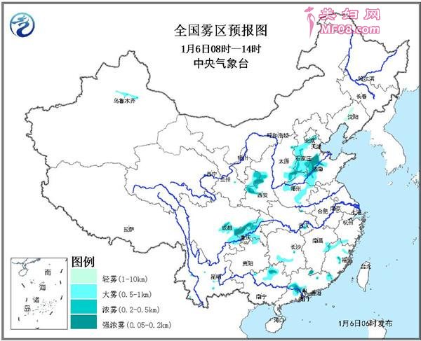 大雾黄SE预警 河北山东山西等地局地有强浓雾