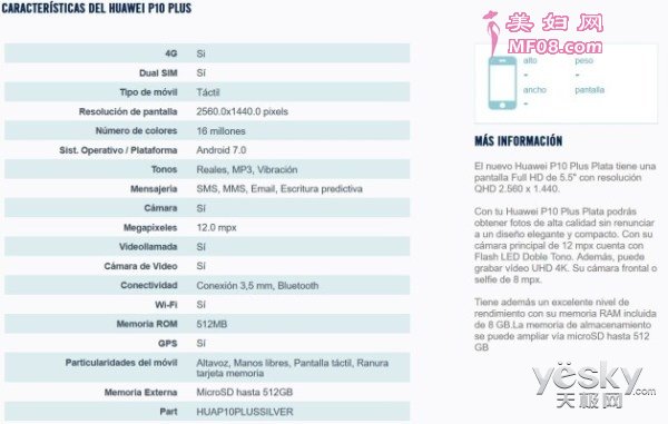 华为P10 Plus手机全曝光:8GB内存/5494元