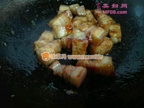 红烧肉炝西蓝花的做法