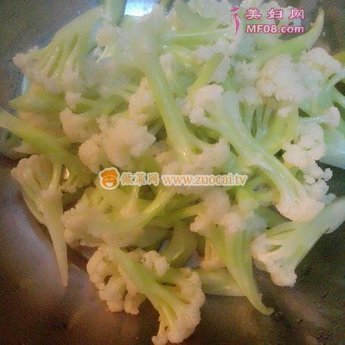 有机菜花炒肉的做法