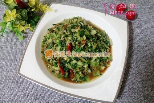 肉末小白菜的做法