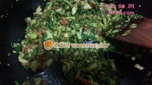 肉末小白菜的做法