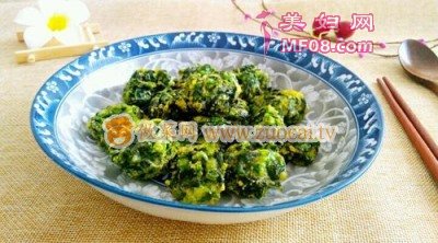 菠菜丸子的做法