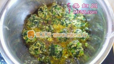 菠菜丸子的做法