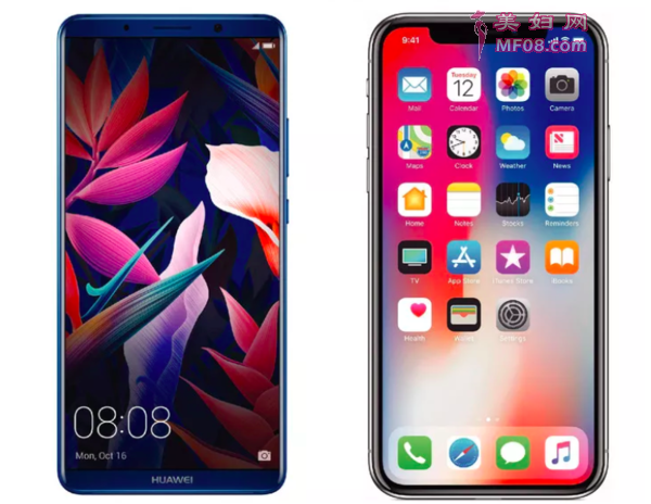 华为Mate 10和苹果iPhone X