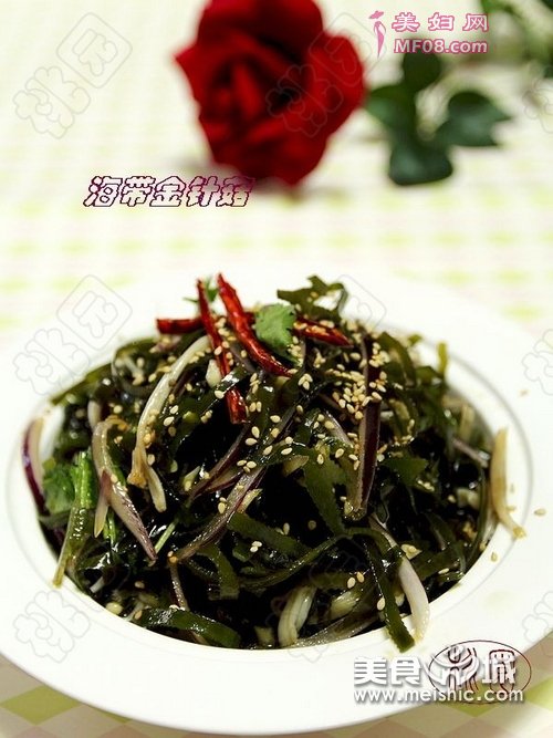 海带拌金针菇