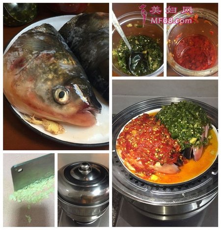 双剁椒鱼头的做法步骤1-5