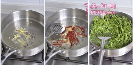 炒扁豆丝步骤4-6