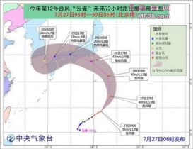台风云雀加强为台风级 未来三天对我国海域无影响