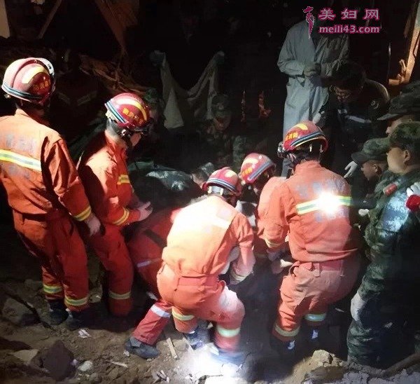 10月15日21时24分，最后一名被困者被救出，已无生命体征。受访者供图