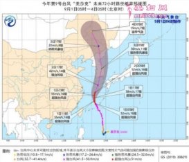 浙江上海等地沿海将有7-9级大风 台风美莎克最新位置路径图