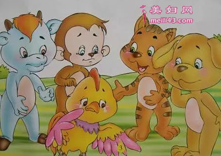 小公机喔喔叫故事
