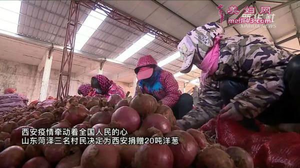 3名山东村民为西安捐20吨洋葱
